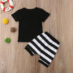 AU STOCK Newborn Baby Kids Boys Clothes TopsShort Pants Stripe 2pcs Outfits Set