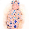 Newborn Baby Cotton Swaddle Muslin Blanket Infant Sleeping Bag WrapHeadband