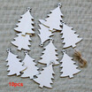 10pcs Christmas Tree Decorations Wooden Pendants Crafts Scene Layout Hanging Ornaments Party Wedding Holiday Adornment