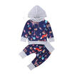 UK 2pcs Newborn Kids Baby Boy Girl Tops Hoodie T-shirtPants Outfits Clothes Set
