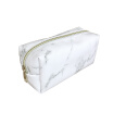 Women Travel Portable Cosmetic Pouch Marble Pattern Design Zipper Storage Bag Organizer Makeup Brushes Bag PU Handbag