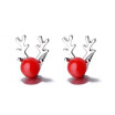 Cute Small Stud Earrings Pearl Stud Earrings Deer Christmas Gift for Women Girls