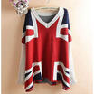 New Casual Womens V-Neck Knitwear Jumper Pullover Loose Sweater Coat Tops