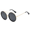 Round Luxury Sun Glasses Brand Designer Ladies Oversized Crystal Sunglasses Women Big Frame oval Mirror Sun Glasses UV400