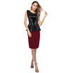The New Womens PU Leather Dress