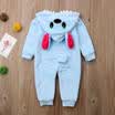 Canis Newborn Kids Baby Boys Stitch 3D Ear Zipper Hooded Romper Jumpsuit Outfits
