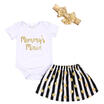US Newborn Baby Girl Tops Romper Polka Tutu Dress Skirt Outfits 3Pcs Set Clothes