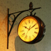 European retro creative home clock clock double side clock