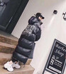 Winter 2018 winter down jacket womens long letters loose&thick long long couples 90 white duck down