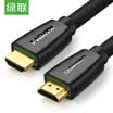 Green Union UGREEN Cable HDMI versión 20 4k HD cable Cable de video 3D conexión de computadora portátil proyector pantalla de visualización de tejido de malla de algodón tejido 15 m 40416