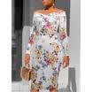 UK Womens Off Shoulder Floral Sexy Dresses Ladies Party Bodycon Midi Dress 6-18