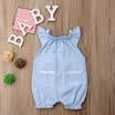 Toddler Baby Girl Ruffle Pocket Cotton Romper Bodysuit Jumpsuit Outfit One-piece