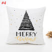 Christmas Gold Letters Bronzing Snowflake Throw Pillow Case Sofa Cushion Covers