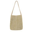 Damen klassisch gewoben Stroh rund Troddel Handtasche