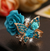 Rose ring ethnic style butterfly ring vintage Bohemian hand ornament