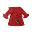 AU Toddler Kid Baby Girl 3D Rose Flower Ruffle Princess Party Pageant Dress 1-6Y