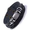 Pulseras NeillieN Pulseras de cuero genuino para hombre Pulsera de cuero para hombres de la personalidad retro Pulsera multicapa de punto para hombre 5pcs
