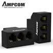AMPCOM telephone straight head splitter one minute four adapter extender 1 minute 4 telephone line splitter AMCAT3414BK