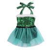 XMAS Newborn Baby Girl Romper Santa Sequins Tulle Dress Outfits Costume UK Stock