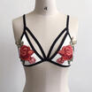 Womens Cotton Triangle Bralette Bustier Crop Top Bra With Stretc Elastic Straps