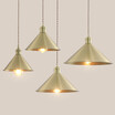 Baycheer HL478979 Simple Style Antique Brass Finish Ceiling Pendant LampSmall