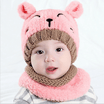 Cute Baby Toddler Winter Beanie Warm Hat Hooded Scarf Earflap Knitted Cap Kids