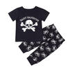 AU Newborn Toddler Baby Boys Skull Outfits T-shirt TopsPants 2PCS Set Clothes