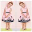 Pink Baby Kids Girls Princess Party Bubble Beauty Anime Formal Dress Fit 2-7Y