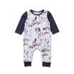 Newborn Kids Baby Boys Girls Deer Print Tops Romper Long Pants Outfits Clothes