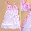 Newly Sexy Women Satin Lace Sleepwear Babydoll Lingerie Nightdress Pajamas Set