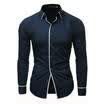 Mens Bussiness Lapel Button Down Long Sleeve Top Blouse Casual Solid Shirt UK