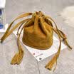 Women Frosted Fringed Handbags Tassel Shoulder Bags Ladies Bucket Handbag New