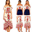 Fashion Women Summer Boho Floral Beach Dress Evening Cocktail Long Maxi Dress US