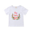 UK Family Matching Clothes Big Sister T-shirt Little Sister Romper Outfits Girls