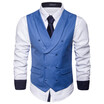 AOWOFS2018 autumn new mens solid color vest business casual small vest S-5XL MJ003