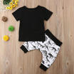 Newborn Baby Boys Girls Dinosaur T-shirt TopsPants Trousers 2PCS Outfits Set