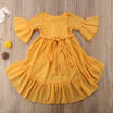 New Toddler Kids Baby Girl Boho Long Ruffle Princess Party Prom Beach Maxi Dress