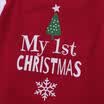 Fashion XMAS Newborn Baby Girls Stripes Romper Jumpsuit Headband Outfit Clothes