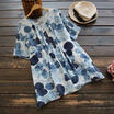 Women Summer V-neck Floral Print Short Sleeve Evening Party Beach Blouse Tops