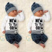 Newborn Infant Kid Baby Boy Girl 3pcs Clothes Jumpsuit Romper Long Pants Outfit