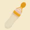 Baby Silicone Squeeze Feeding Bottle With Spoon Food Rice Cereal Feeder 90ML
