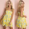 UK Womens Cami Dress Strappy Tropical Ladies Summer Pastels Midi Swing Sundress