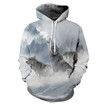 QYDM0292Mens Hoodie 3D Printed Women Pullover Sweater