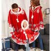 Christmas Snowflake Hooded Cape Cloak Christmas Party Velvet Costume Cosplay