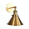 Baycheer HL410506 Brass Finish 1 Light LED Wall Sconce with Cone Shade