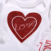 Cute Newborn Kids Baby Girl Love Heart RomperPants 3pcs Outfits Cotton Clothes