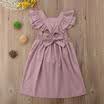 Newborn Baby Girls Kid Romper Bodysuit Long Princess Skirt Dress Outfits Summer
