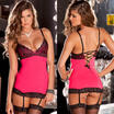 Women Sexy Lingerie Lace Dress-Babydoll Underwear Nightwear G-string Sleepwear