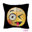Double-sided Emoji Mermaid Pillow Sequin Cover Sofa Cushion Case Home Decor Hot
