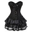 Two Piece Steel Boned Flounce Corset Dress